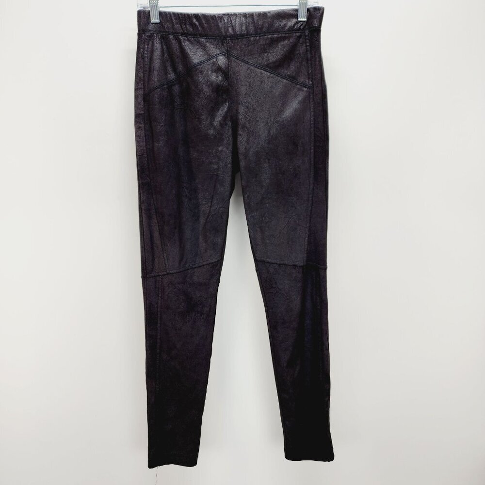 Free People Women's Faux Leather Leggings Size Small Black High Rise pull on
